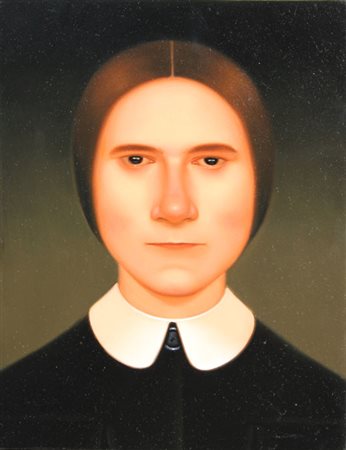 FRAU Greta Colonia, 1942 Trancia A.214 olio su tavola, cm. 29 x 22 Firma,...