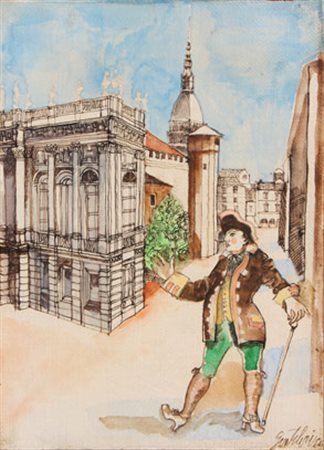 GENTILINI Franco Faenza 1909 - Roma 1981 Senza titolo, 1966 acquarello su...