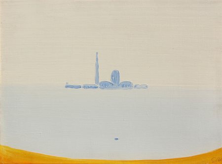 GUIDI Virgilio Roma 1891 - Venezia 1984 S. Giorgio, 1974 olio su tela, cm. 30...