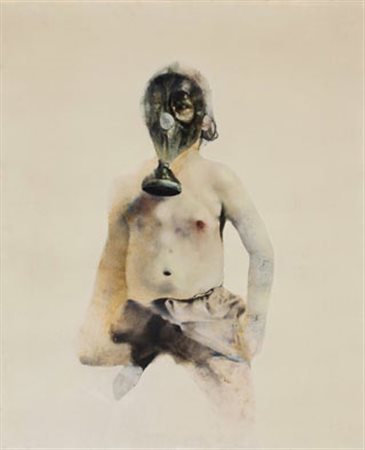 VESPIGNANI Renzo Roma 1924 - Roma 2001 Studio per maschera, 1972 olio su...