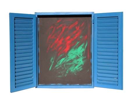 FESTA Tano Roma 1938 - Roma 1988 Persiana, 1985 smalto su legno, cm. 100 x 80...