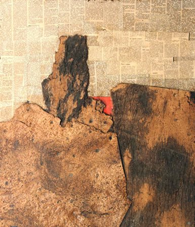 CRIPPA Roberto Monza 1921 - Bresso 1972 Landscape, 1965 collage e sughero su...