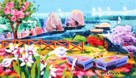 FACCINCANI Athos Peschiera del Garda (Vr) 1951 Passeggiando nella luce di...