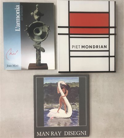 GRANDI MAESTRI DEL NOVECENTO (MONDRIAN, MIRÒ, MAN RAY) - Lotto unico di 3 cataloghi