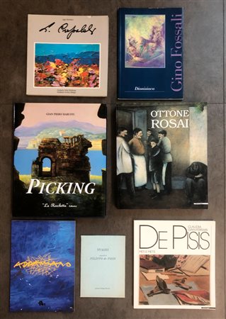 ARTISTI FIGURATIVI ITALIANI (ROSAI, DE PISIS, PICKING, FOSSALI, CREPALDI, ADDAMIANO) - Lotto unico di 7 cataloghi