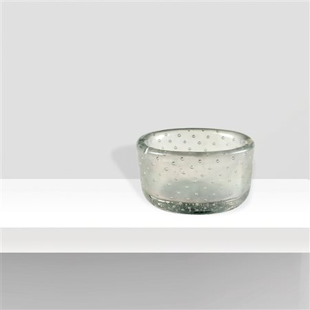 VeniniMurano, anni 407x11,5x8 cm.piccola bowl in vetro trasparente, firmata...