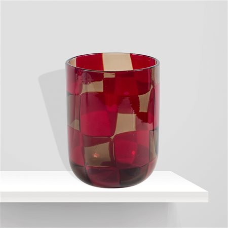 Barovier & TosoMurano, anni 5020x15 cm.vaso in vetro a tessere, etichetta...