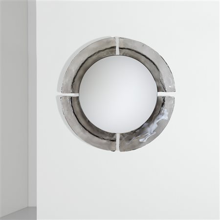 Prod. MazzegaMurano, anni 70d. 63,5 cm.specchio da parete in vetro e...