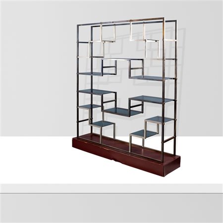 Romeo Rega, attribuitoItalia, XX sec.179x151x30 cm.libreria in ferro con...