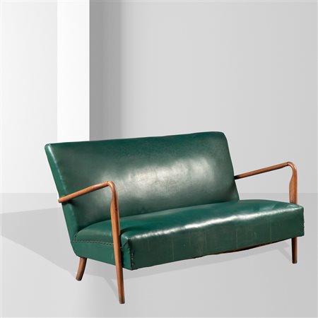 Studio Tecnico CassinaItalia, anni 5074x135x60 cm.divano in legno di faggio e...