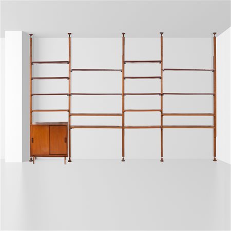 Leonardo Fiori, prod I.S.AItalia, anni 60300x452x46 cmlibreria modulare in...