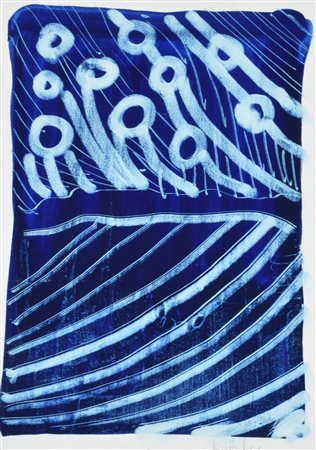 Claudio Knopfli SENZA TITOLO tecnica mista su carta, cm 35x25 sul fronte: firma