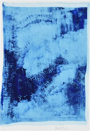 Claudio Knopfli SENZA TITOLO tecnica mista su carta, cm 35x25 sul fronte: firma