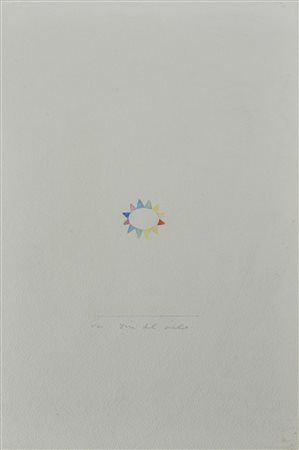 Enrico Barbera LA VERA DEL CIELO acquarello su carta, cm 36x25 sul fronte:...
