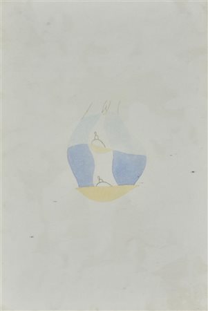 Enrico Barbera SENZA TITOLO acquarello su carta, cm 36x25