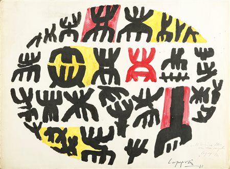 CAPOGROSSI GIUSEPPE (1900 - 1972) - Composizione ovale.
