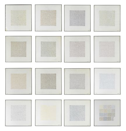 LEWITT SOL (1928 - 2007) - Lines of One Inch in Four Directions and All Combinations (Sixteen lithographs in color).