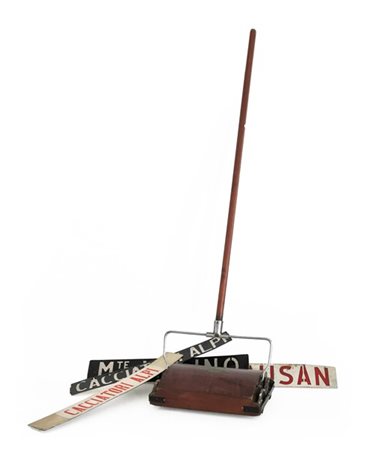 Lotto composto da quattro cartelli per l'indicazione di destinazione dei tram m