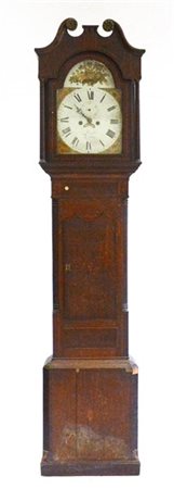 Orologio inglese a cassalunga in legno. Epoca prima metà secolo XIX. Movimento