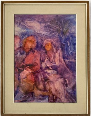 Firma indecifrata "Figure" 
olio su tavola
cm 70x50
firmato e datato in basso a