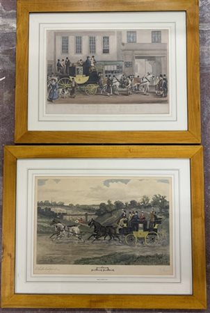 Lotto composto da un acquaforte firmata a matita ed una stampa a colori raffigu