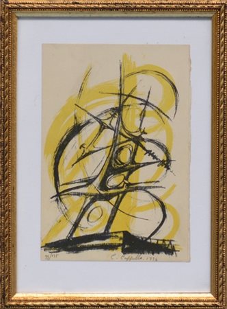 Carmelo Cappello "Senza titolo" 1956
litografia a colori
cm 18,5x13
numerata 99/