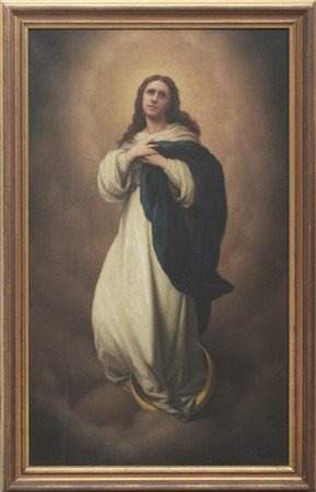 Lorenzo Kirchmayer "Madonna" 1921, olio su tela (cm 92x55) firmato e datato in b