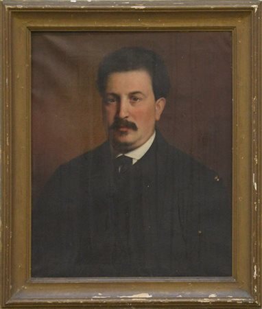 Ignoto "Ritratto" olio su tela (cm 63x52) in cornice 
(difetti)