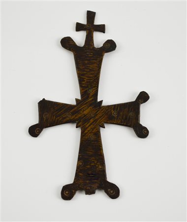 CROCE BIZANTINA croce bizantina in bronzo,VIII-IX sec. alt. cm 12; larg. cm...