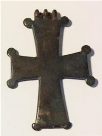 CROCE BIZANTINA croce bizantina in bronzo,VIII-IX sec. alt. cm 10; larg. cm...