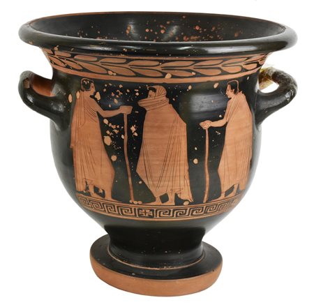 CRATERE A CAMPANA LUCANO DATAZIONE: 360-350. a. C. MATERIA E TECNICA: argilla...