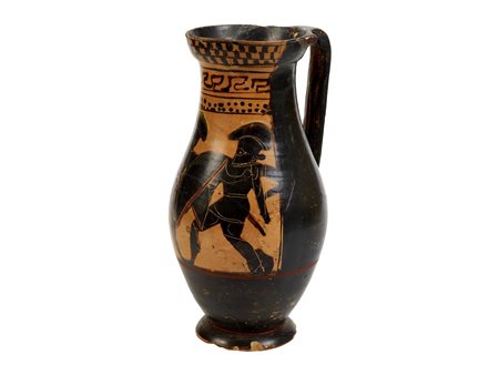 OLPE ATTICA A FIGURE NERE DATAZIONE: fine VI sec. a. C. MATERIA E TECNICA:...