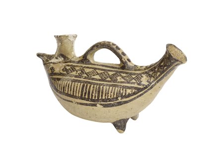 RARO ASKOS CIPRIOTA DATAZIONE: VII-VI sec. a. C. MATERIA E TECNICA: argilla...