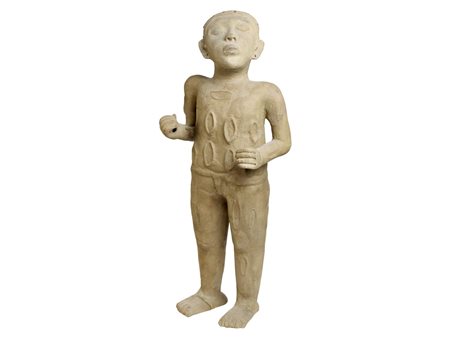 IMPORTANTE STATUA DI SACERDOTE DATAZIONE: Tardo Classico 500-700 d. C....