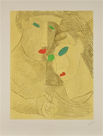 Sandro Chia IMPROVVISAZIONI SU LEONARDO cartella con cinque...