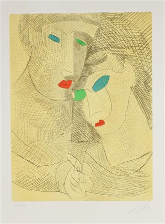 Sandro Chia IMPROVVISAZIONI SU LEONARDO cartella con cinque...