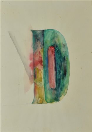 Ignoto SENZA TITOLO tecnica mista su carta, cm 32x22 firma e data eseguito...