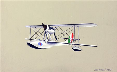 Anonimo MACCHI M41 tempera su cartone, cm 12x19 titolo sul retro: titolo