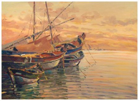 FRANCESCO MARIA PIERI 1941 - 1989 Senza titolo Olio su tavola 50 x 70. Fimra...