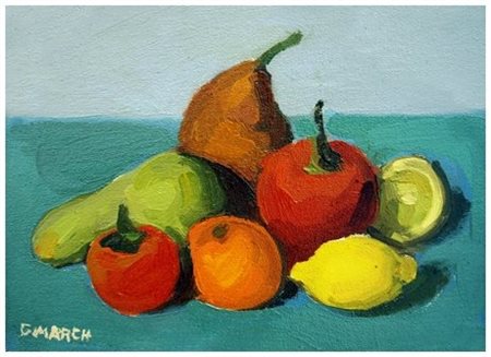 GIOVANNI MARCH 1894 - 1974 Senza titolo 1968 Olio su tela 25 x 35. Firma in...