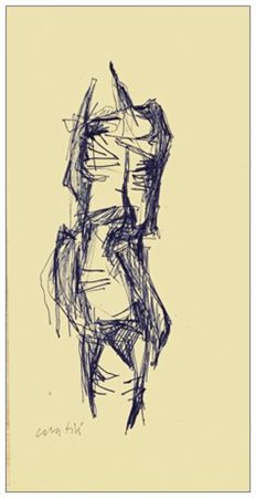 GUALTIERO NATIVI 1921 - 1999 Senza titolo Inchiostro su carta applicata a...