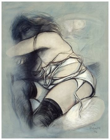 FAUSTO MARIA LIBERATORE 1922 - 2004 Senza titolo 1974 Olio e t.m. su tela 100...