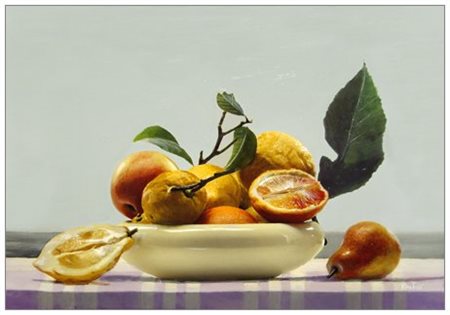 BENIAMINO CICCOTELLI 1937 Arancia aperta 2006 Olio su tela 50 x 70. Firma in...