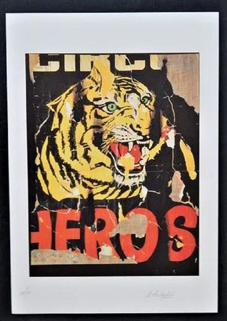 Bernard Aubertin SENZA TITOLO litografia offset, cm 49x34 firma in basso a...