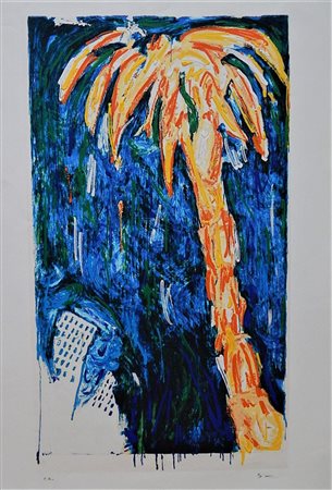 Mario Schifano SENZA TITOLO serigrafia, cm 100x70 firma es.p.a. E' presente...