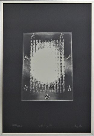 Vincenzo Agnetti SETTE SIGILLI serigrafia, cm 68x48 firma es. 24/30 p.a. in...