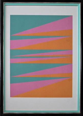 Max Bill SENZA TITOLO serigrafia, cm 90x68,5 firma es. h.c. eseguita nel 1974...