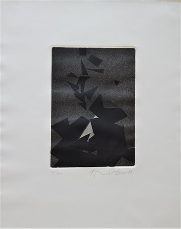 Hans Richter SENZA TITOLO acquaforte in calcografia, cm 27,5x19,5 su foglio...