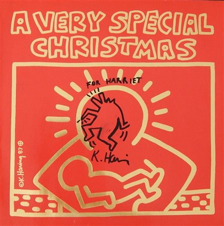 Keith Haring A VERY SPECIAL CHRISTMAS Disco in vinile con copertina in...
