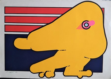 Renato Volpini SENZA TITOLO serigrafia, cm 70x100 firma es. p.d.a. eseguita...